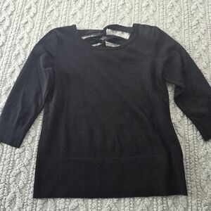 Cable & Gauge Black Knit Top